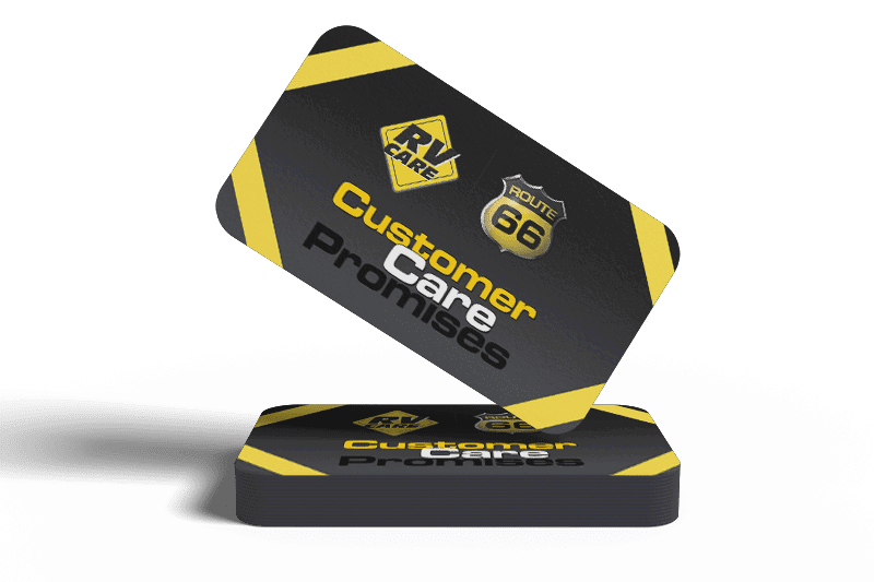 RV Care Customer Care Promises card